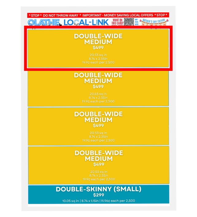 Skinny Ad Size Preview